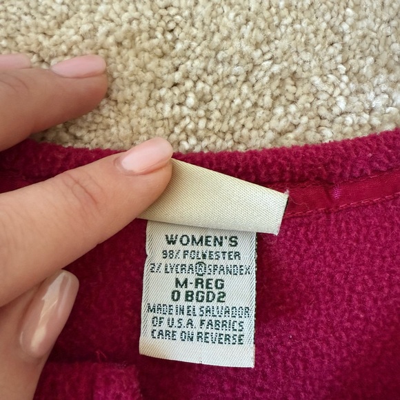 L.L. Bean Raspberry Fleece Vest - Picture 3 of 4